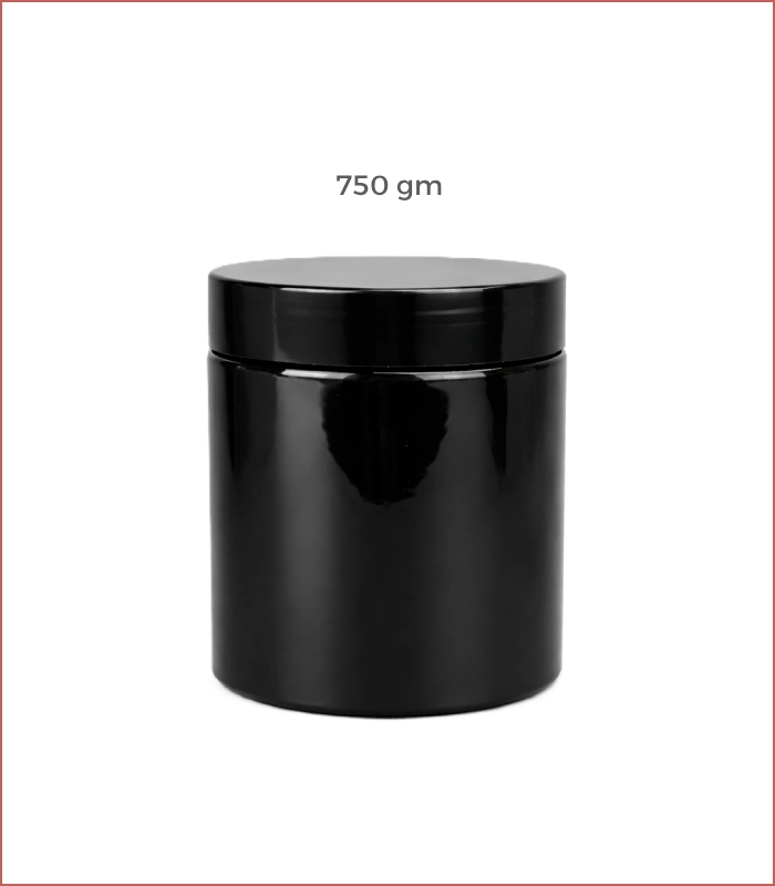 علبة برطمان اسود لماع